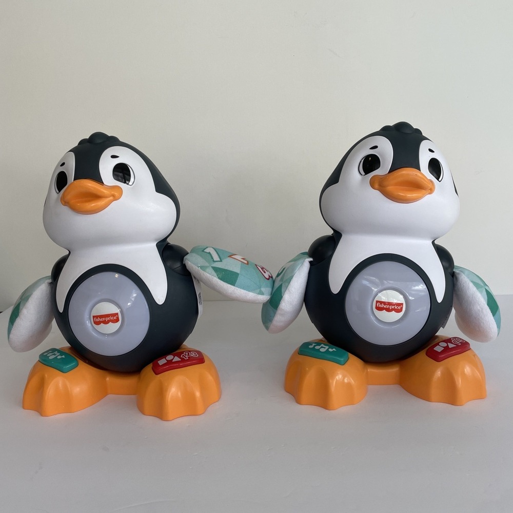 Fisher Price Linkimals Set of 2 Cool Beats‎ Penguin Tested Works Interactive Toy